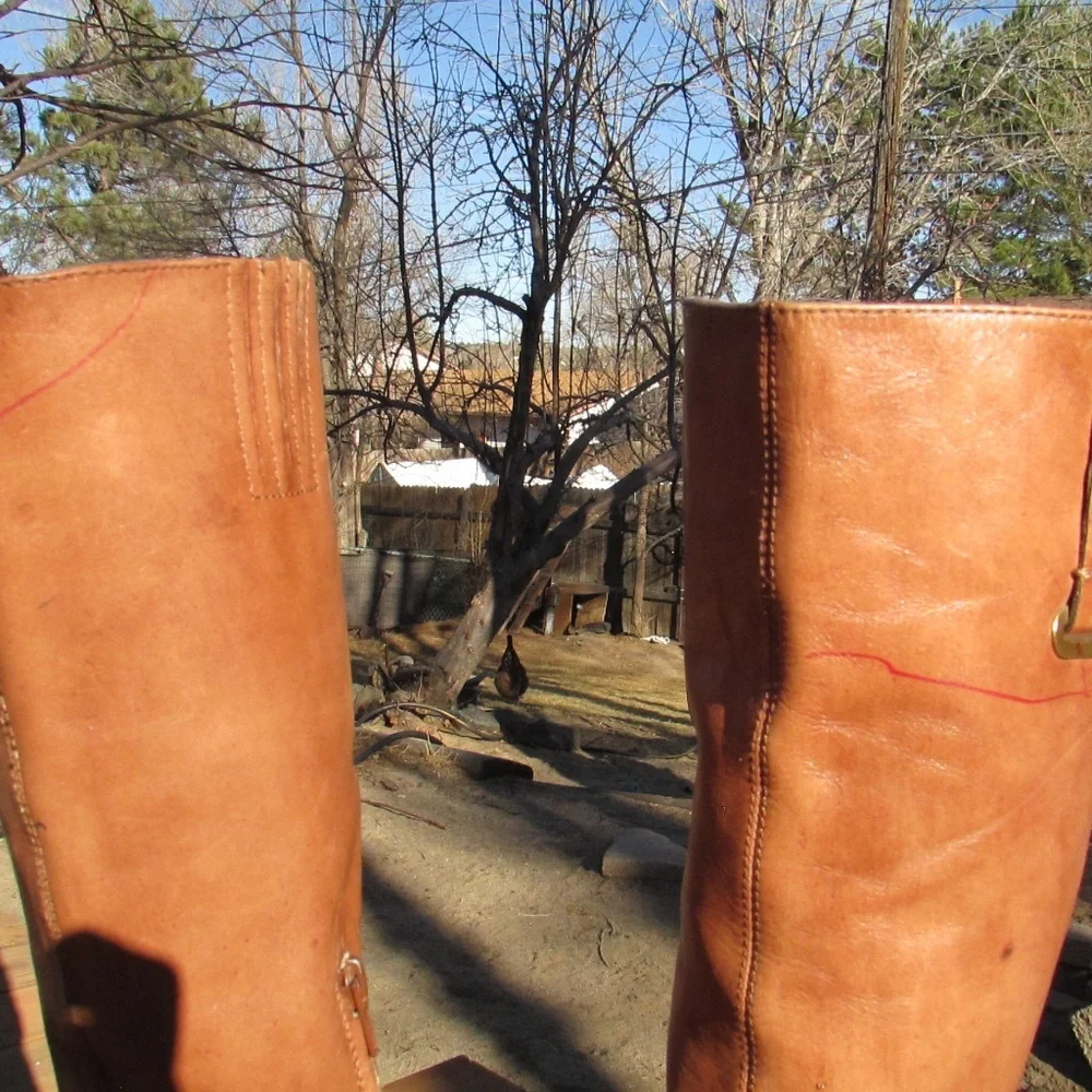 Arturo Chiang brown leather Tall Boots